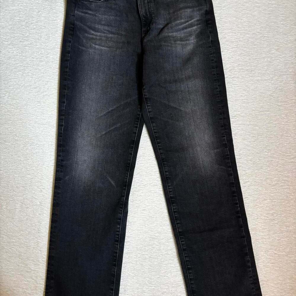 AG Jeans Saige High-Rise Straight Leg Black Denim Jeans